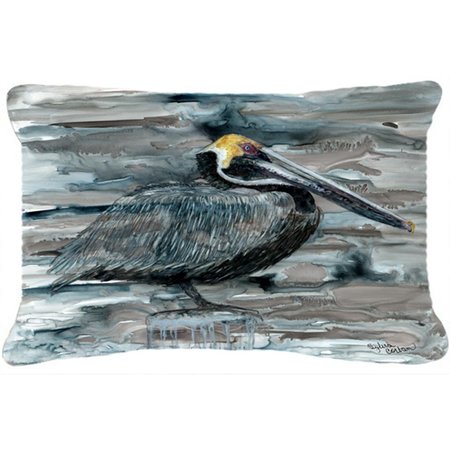 JENSENDISTRIBUTIONSERVICES Pelican In Grey Canvas Fabric Decorative Pillow MI2556278